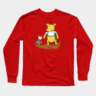 Winnie the Pooh and Piglet go for a walk Long Sleeve T-Shirt